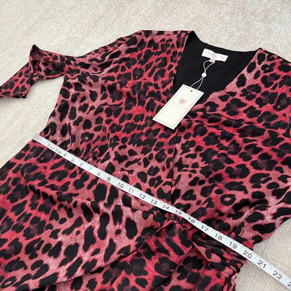 NWT HSN Vanessa Williams Animal Print Boho Summer Midi Wrap Dress 1X - Picture 6 of 10